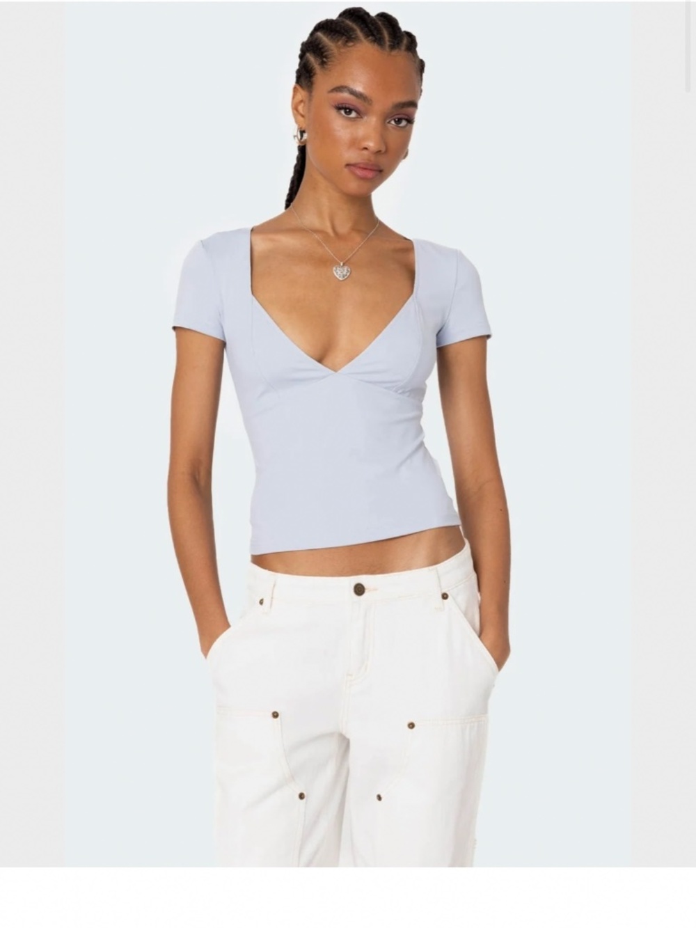 XS Edikted Katia V Neck Top